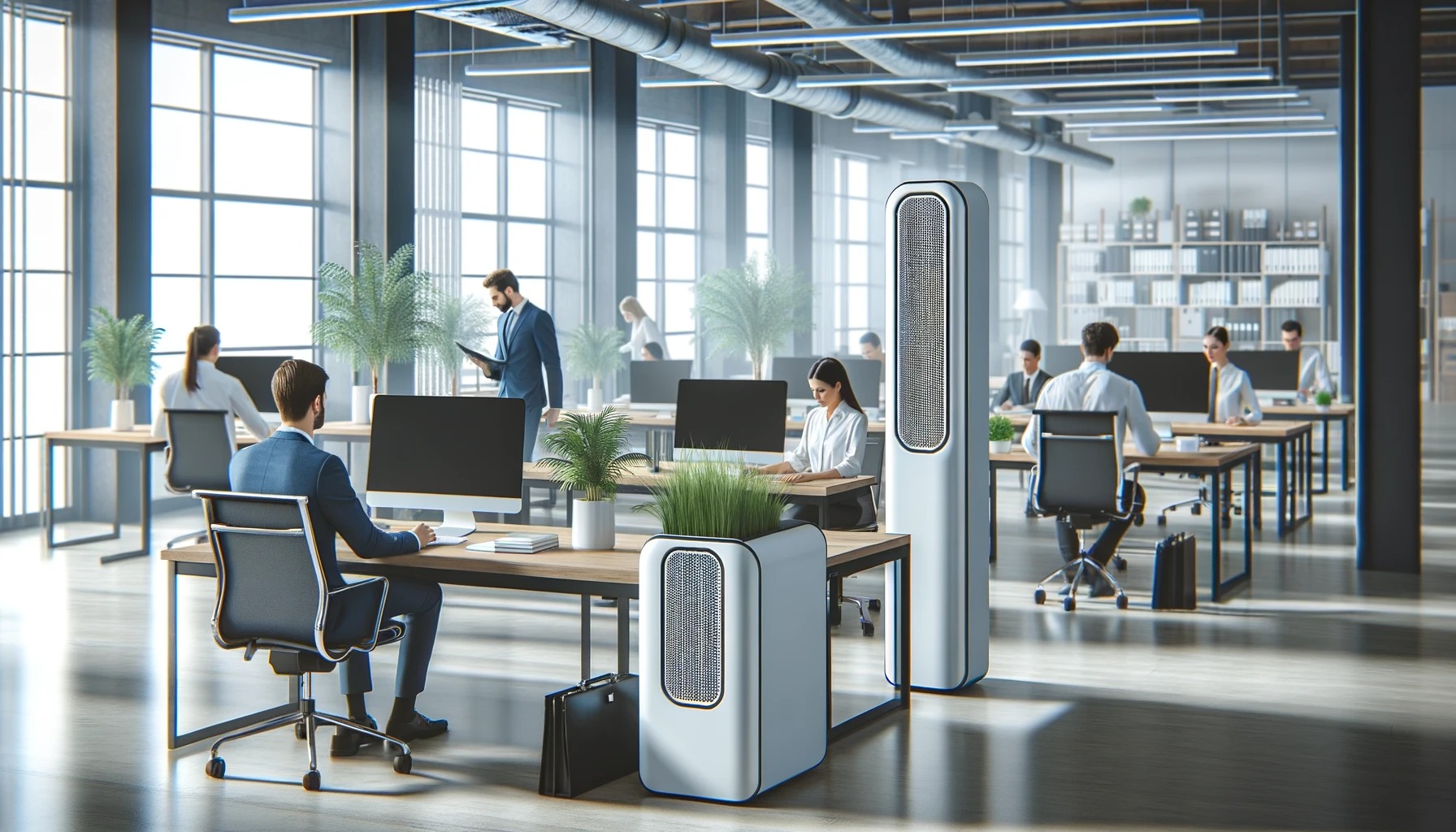 healthy work environment air purifier office