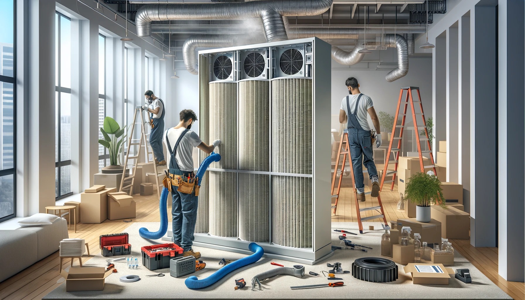 hepa air filtration system installation commercial building
