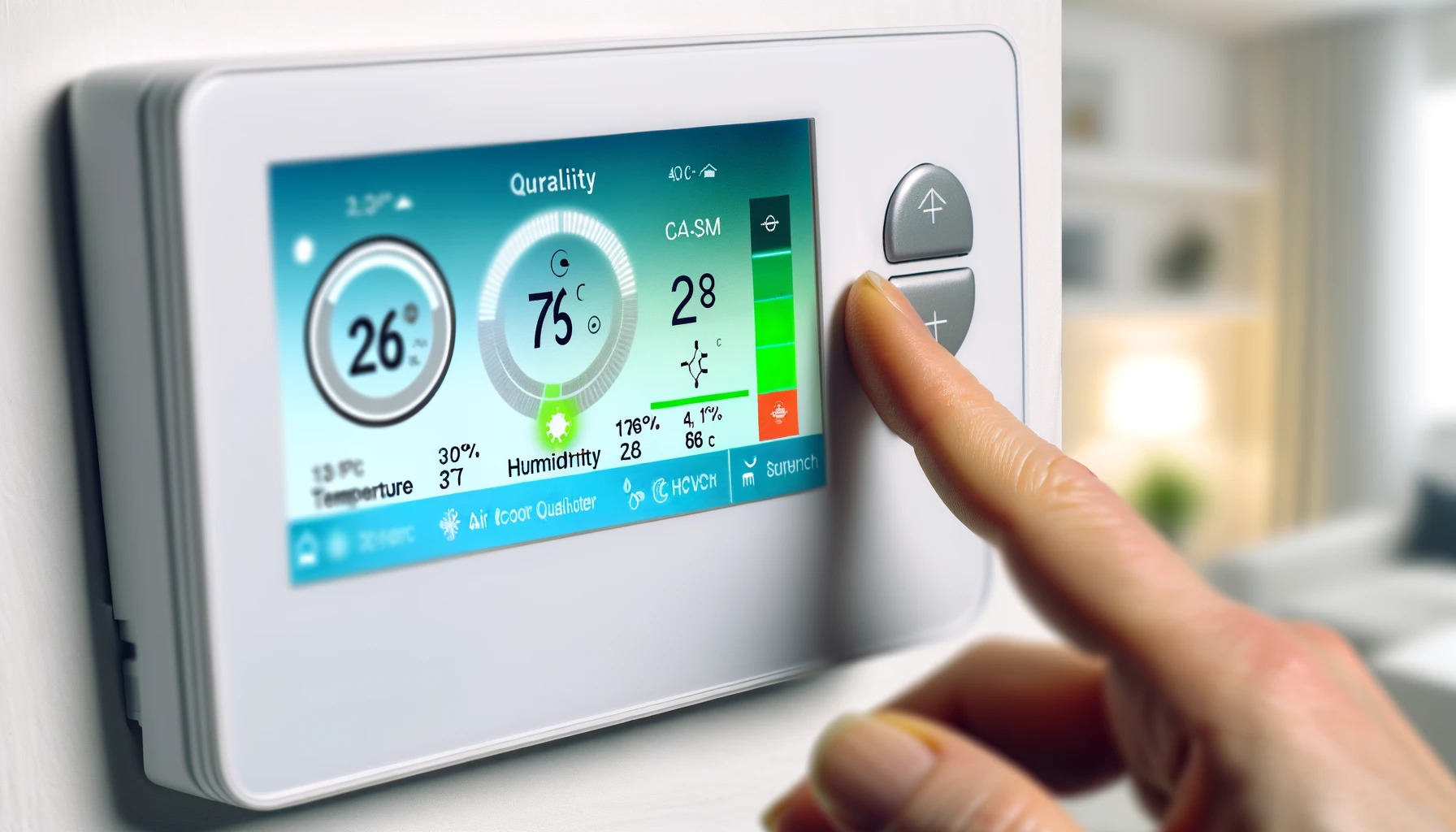 smart hvac control panel air quality