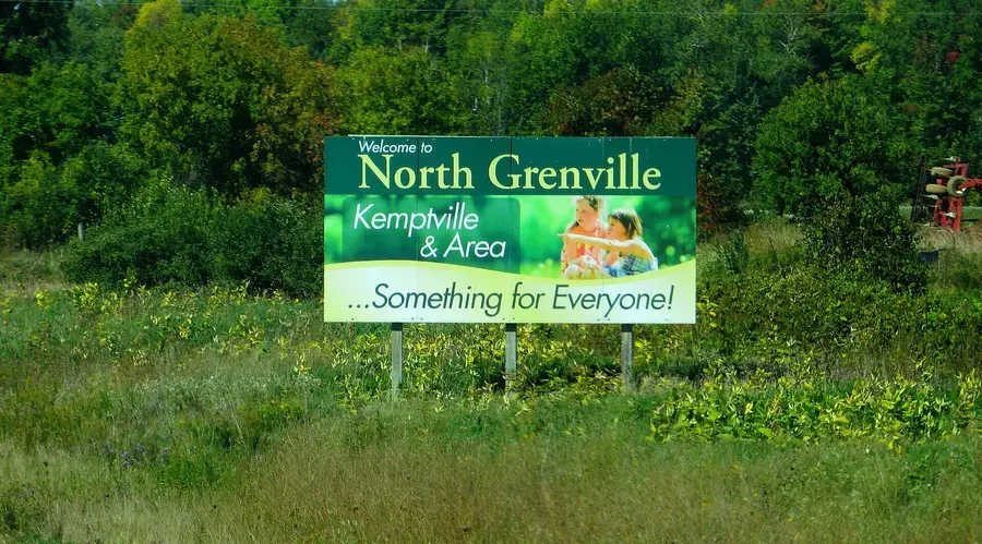 North Grenville Ontario welcome sign in the Kemptville service area
